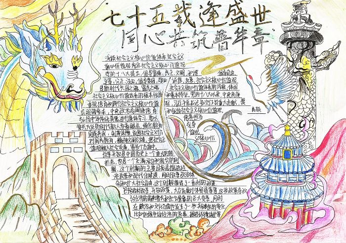 “七十五載逢盛世·同心共筑譜華章”主題手抄報優秀作品展
